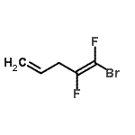 结构式 CAS# 1730-24-1, (1Z)-1-溴-1,2-二氟-1,4-戊二烯