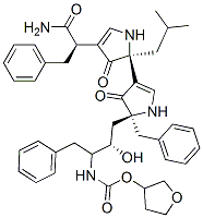 CAS#: 173240-66-9， [(3S)-Oxolan-3-Yl] N-[(2S,3S)-4-[(2S)-4-[(2S)-4-[(2R)-1-Amino-1-Oxo-3-Phenylpropan-2-Yl]-2-(2-Methylpropyl)-3-Oxo-1H-Pyrrol-2-Yl]-3-Oxo-2-(Phenylmethyl)-1H-Pyrrol-2-Yl]-3-Hydroxy-1-Phenylbutan-2-Yl]Carbamate