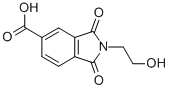 结构式 CAS# 17329-32-7, 2-(2-羟基-乙基)-1,3-二氧代-2,3-二氢-1H-异吲哚-5-羧酸