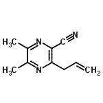 CAS#: 173417-49-7， 3-Allyl-5,6-Dimethyl-2-Pyrazinecarbonitrile