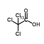 structure of CAS# 173470-69-4, Trichloro(1-<Sup>13</Sup>C)Acetic Acid;Trichloroacetic acid-1-13C;493457_ALDRICH