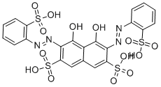 CAS#: 1738-02-9， 3,6-Bis(o-sulphophenylazo)-4,5-dihydroxynaphthalene-2,7-disulphonic acid