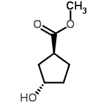 structure of CAS# 174292-58-1, Methyl (1S,3S)-3-Hydroxycyclopentane-1-Carboxylate;