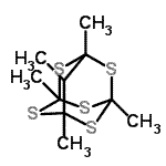 CAS#: 17443-93-5， 1,3,5,7,10-Pentamethyl-2,4,6,8,9-Pentathiatricyclo[3.3.1.1<Sup>3,7</Sup>]Decane