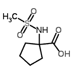 CAS 登录号：174602-69-8， 1-[(甲基磺酰基)氨基]环戊烷羧酸