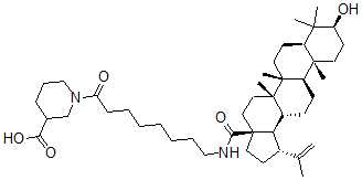 CAS#: 174740-55-7， N'-(N-3beta-Hydroxylup-20(29)-en-28-oyl)-8-aminooctanoyl)nipecotic acid