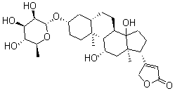 CAS#: 17489-40-6， 3-((6-Deoxy-alpha-L-mannopyranosyl)oxy)-11,14-dihydroxycard-20(22)-enolide