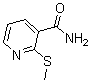 structure of CAS# 175135-28-1, 2-(Methylthio)-3-Pyridinecarboxamide;2-(METHYLTHIO)PYRIDINE-3-CARBOXAMIDE;2-(METHYLTHIO)NICOTINAMIDE