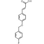 structure of CAS# 175136-19-3, (2E)-3-{4-[(4-Fluorobenzyl)Oxy]Phenyl}Acrylic Acid;(2E)-3-{4-[(4-fluorobenzyl)oxy]phenyl}prop-2-enoic acid;(2E)-3-{4-[(4-fluorophenyl)methoxy]phenyl}prop-2-enoic acid;2-PROPENOIC ACID,3-[4-[(4-FLUOROPHENYL)METHOXY]PHENYL]-