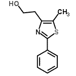 结构式 CAS# 175136-30-8, 2-(5-甲基-2-苯基-1,3-噻唑-4-基)乙醇