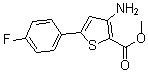 structure of CAS# 175137-08-3, 3-Amino-5-(4-Fluorophenyl)-2-Thiophenecarboxylic Acid Methyl Ester;Methyl 3-Amino-5-(4-Fluorophenyl)Thiophene-2-Carboxylate 97%;Methyl3-Amino-5-(4-Fluorophenyl)Thiophene-2-Carboxylate97%;METHYL 3-AMINO-5-(4-FLUOROPHENYL)THIOPHENE-2-CARBOXYLATE