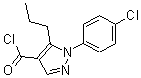 structure of CAS# 175137-18-5, 1-(4-Chlorophenyl)-5-Propyl-1H-Pyrazole-4-Carbonylchloride;1-(4-CHLOROPHENYL)-5-PROPYL-1H-PYRAZOLE-4-CARBONYL CHLORIDE;1-(4-CHLOROPHENYL)-5-N-PROPYLPYRAZOLE-4-CARBONYL CHLORIDE