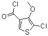 structure of CAS# 175137-49-2, 5-Chloro-4-Methoxythiophene-3-Carbonylchloride;3-Thiophenecarbonyl Chloride, 5-Chloro-4-Methoxy- (9CI);5-CHLORO-4-METHOXYTHIOPHENE-3-CARBONYL CHLORIDE;2-Chloro-3-Methoxythiophene-4-Carbonyl Chloride
