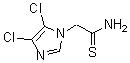 structure of CAS# 175201-50-0, 4,5-Dichloro-1H-Imidazole-1-Ethanethioamide;2-(4,5-DICHLORO-1H-IMIDAZOL-1-YL)ETHANETHIOAMIDE;(4,5-DICHLOROIMIDAZOL-1-YL)THIOACETAMIDE