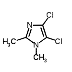 structure of CAS# 175201-56-6, 4,5-Dichloro-1,2-Dimethyl-1H-Imidazole;4,5-DICHLORO-1,2-DIMETHYL-1H-IMIDAZOLE;4,5-dichloro-1,2-dimethylimidazole;ZINC02539747