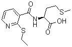 structure of CAS# 175201-66-8, N-[[2-(Ethylthio)-3-Pyridinyl]Carbonyl]-L-Methionine;2-(([2-(ETHYLTHIO)-3-PYRIDYL]CARBONYL)AMINO)-4-(METHYLTHIO)BUTANOIC ACID;2-({[2-(Ethylthio)-3-Pyridyl]Carbonyl}Amino)-4-(Methylthio)Butanoic;N-(2-(ETHYLTHIO)NICOTINOYL)-L-METHIONINE