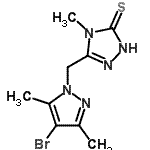 CAS#: 175202-35-4， 5-[(4-Bromo-3,5-Dimethyl-1H-Pyrazol-1-Yl)Methyl]-4-Methyl-2,4-Dihydro-3H-1,2,4-Triazole-3-Thione