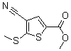 structure of CAS# 175202-48-9, 4-Cyano-5-(Methylthio)-2-Thiophenecarboxylic Acid Methyl Ester;4-Cyano-5-Methylsulfanylthiophene-2-Carboxylic Acid Methyl Ester;METHYL 4-CYANO-5-(METHYLTHIO)THIOPHENE-2-CARBOXYLATE;Methyl 3-Cyano-2-(Methylthio)Thiophene-5-Carboxylate