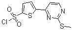 结构式 CAS# 175202-76-3, 5-[2-(甲硫基)-4-嘧啶基]-2-噻吩磺酰氯