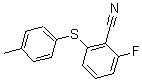 结构式 CAS# 175204-11-2, 2-氟-6-[(4-甲基苯基)硫代]-苯甲腈