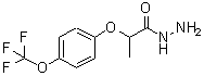 structure of CAS# 175204-37-2, 2-[4-(Trifluoromethoxy)Phenoxy]Propanehydrazide;2-[4-(trifluoromethoxy)phenoxy]propanohydrazide;2-METHYL-<wbr>2-[4-(TRI<wbr>FLUOROMET<wbr>HOXY)PHEN<wbr>OXY]ACETI<wbr>C ACID HY<wbr>DRAZIDE;2-Methyl-2-[4-(trifluoromethoxy)phenoxy]acetic hydrazide