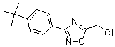 structure of CAS# 175204-40-7, 5-(Chloromethyl)-3-[4-(1,1-Dimethylethyl)Phenyl]-1,2,4-Oxadiazole;3-[4-(TERT-BUTYL)PHENYL]-5-(CHLOROMETHYL)-1,2,4-OXADIAZOLE: TECH.;3-[4-(TERT-BUTYL)PHENYL]-5-(CHLOROMETHYL)-1,2,4-OXADIAZOLE
