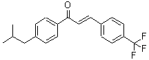 CAS 登录号：175205-28-4， (2E)-1-(4-异丁基苯基)-3-[4-(三氟甲基)苯基]-2-丙烯-1-酮