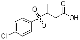结构式 CAS# 175205-43-3, 3-[(4-氯苯基)磺酰基]丁酸
