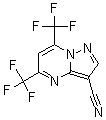 structure of CAS# 175276-40-1, 5,7-Bis(Trifluoromethyl)-Pyrazolo[1,5-a]Pyrimidine-3-Carbonitrile;5,7-Bis(Trifluoromethyl)Pyrazolo[1,5-A]Pyrimidine-3-Carbonitrile;5,7-DI(TRIFLUOROMETHYL)PYRAZOLO[1,5-A]PYRIMIDINE-3-CARBONITRILE;5,7-Bis(Trifluoromethyl)-3-Cyanopyrazolo[1,5-A]Pyrimidine 97%