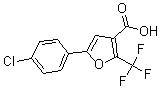 结构式 CAS# 175276-60-5, 5-(4-氯苯基)-2-(三氟甲基)-3-呋喃羧酸