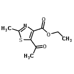 结构式 CAS# 175277-29-9, 乙基5-乙酰基-2-甲基-噻唑-4-羧酸酯