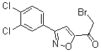 结构式 CAS# 175277-38-0, 2-溴-1-[3-(3,4-二氯苯基)-5-异恶唑基]-乙酮