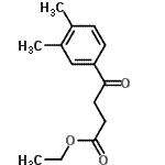 结构式 CAS# 175394-01-1, 乙基4-(3,4-二甲基苯基)-4-氧代丁酸酯