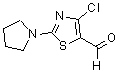 structure of CAS# 175543-06-3, 4-Chloro-2-(1-Pyrrolidinyl)-5-Thiazolecarboxaldehyde;4-Chloro-2-Pyrrolidin-1-Yl-1,3-Thiazole-5-Carbaldehyde(SALTDATA: FREE);4-CHLORO-2-(1-PYRROLIDINO)-THIAZOLE-5-CARBOXALDEHYDE;4-CHLORO-2-(1-PYRROLIDINO)-5-THIAZOLECARBOXALDEHYDE