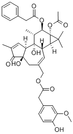 structure of CAS# 175796-50-6, Phorbol 12-phenylacetate 13-acetate 20-homovanillate;Ppahv;Phorbol 12-Phenylacetate 13-Acetate 20-Homovanillate;Ncgc00162421-01