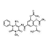 CAS#: 176379-00-3， 5-[(6-Amino-3-Methyl-2,4-Dioxo-1-Phenyl-1,2,3,4-Tetrahydro-5-Pyrimidinyl)Carbamoyl]Benzene-1,2,3-Triyl Triacetate