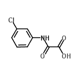 structure of CAS# 17709-99-8, [(3-Chlorophenyl)Amino](Oxo)Acetic Acid;[(3-Chlorophenyl)amino](oxo)aceticacid;acetic acid, [(3-chlorophenyl)amino]oxo-;N-(3-chlorophenyl)methanecarboxylic acid