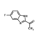 structure of CAS# 177407-11-3, 1-(5-Fluoro-1H-Benzimidazol-2-Yl)Ethanone;1-(5-fluoro-1H-benzimidazol-2-yl)ethanone;1-(5-fluoro-1H-benzo[d]imidazol-2-yl)ethanone;1-(6-Fluoro-1H-benzimidazol-2-yl)ethanone