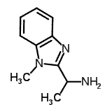 结构式 CAS# 177407-17-9, 1-(1-甲基-1H-苯并咪唑-2-基)乙胺