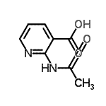 结构式 CAS# 17782-03-5, 2-乙酰氨基烟酸