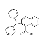 structure of CAS# 178176-80-2, 2-(Diphenylphosphino)-1-Naphthoic Acid;2-(diphenylphosphino)naphthalenecarboxylic acid;2-Diphenylphosphanylnaphthalene-1-carboxylic acid;2-DIPHENYLPHOSPHINO-1-NAPHTHOIC ACID