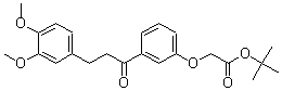 结构式 CAS# 178445-86-8, 2-[3-[3-(3,4-二甲氧基苯基)-1-氧代丙基]苯氧基]-乙酸叔丁酯