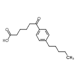 structure of CAS# 178686-75-4, 6-Oxo-6-(4-Pentylphenyl)Hexanoic Acid;6-oxo-6-(4-n-pentylphenyl)hexanoic acid