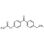 structure of CAS# 178860-08-7, 4-(4-Ethylbenzoyl)Phenyl Acetate;4-Acetoxy-4'-ethylbenzophenone