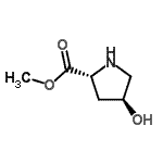 结构式 CAS# 178962-09-9, 甲基(4S)-4-羟基-D-脯氨酸酯
