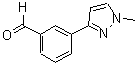 结构式 CAS# 179056-79-2, 3-(1-甲基-1H-吡唑-3-基)-苯甲醛