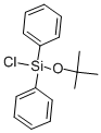 structure of CAS# 17922-24-6, 1,1'-[Chloro(1,1-Dimethylethoxy)Silylene]Bis-Benzene;Tert-Butoxychlorodiphenylsilane Tert-Butoxydiphenylsilyl Chloride;Tert-Butoxydiphenylchlorosilane (Stabilized With Caco3);TERT-BUTOXY-DIPHENYLCHLOROSILANE, STAB.