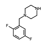 结构式 CAS# 179334-18-0, 1-(2,5-二氟苄基)哌嗪