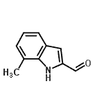 structure of CAS# 1796-37-8, 7-Methyl-1H-Indole-2-Carbaldehyde;7-Methylindole-2-carbaldehyde;MFCD06801044
