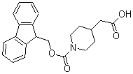 结构式 CAS# 180181-05-9, 1-[(9H-芴-9-基甲氧基)羰基]-4-哌啶乙酸